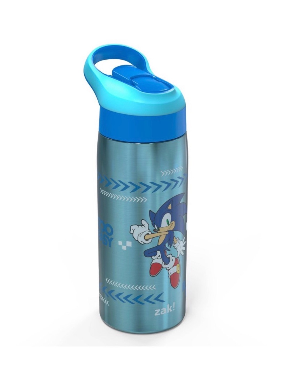 Zak! Kids Sonic Stainless Steel Blue Water Bottle